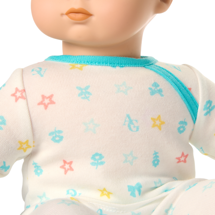 Bitty Baby® Doll #2 with brown hair in Pastel Blue