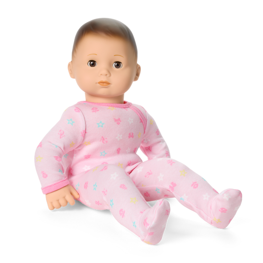 Bitty Baby® Doll #2 with brown hair in Pastel Pink