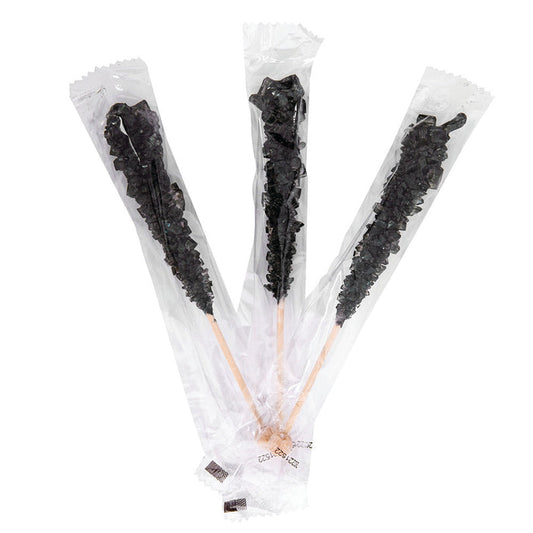 Black Cherry Rock Candy Sticks - 100 Count