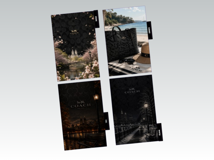Black Coach | Seasons | Planner Dashboards | A5 Rings | Set of 4