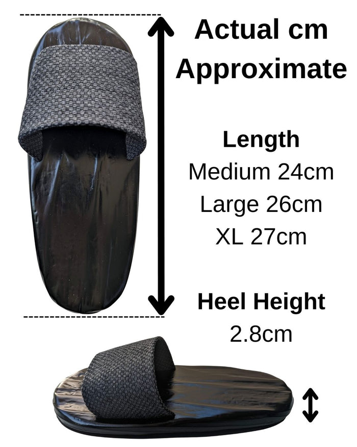 Black Wood painted GETA Slippers [Outdoor / Indoor] - Heiwa Slipper