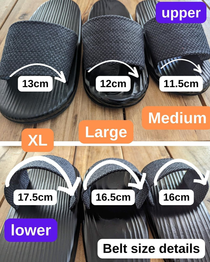 Black Wood painted GETA Slippers [Outdoor / Indoor] - Heiwa Slipper