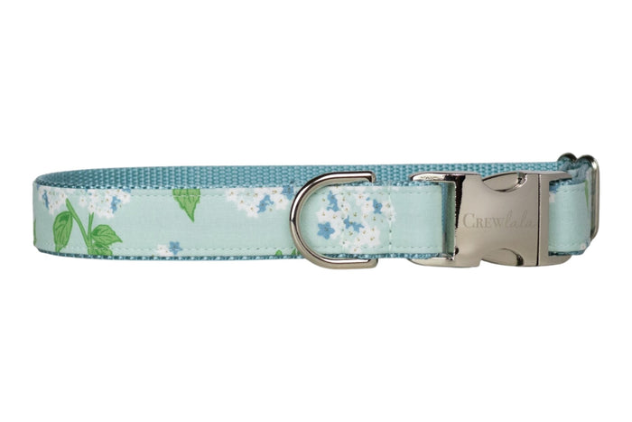 Blue Hydrangeas Belle Bow Collar - Crew LaLa
