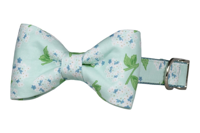 Blue Hydrangeas Bow Tie Collar - Crew LaLa