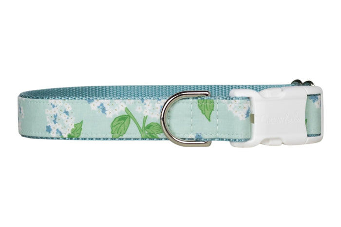 Blue Hydrangeas Dog Collar - Crew LaLa