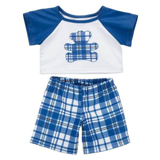 Blue Plaid PJ Set - Build-A-Bear Workshop Australia