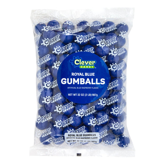 Blue Raspberry Royal Blue Gumballs Bag - 12 Count