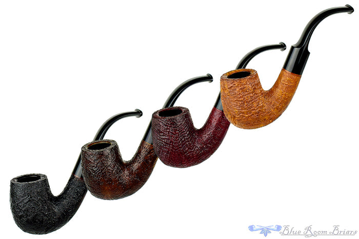 Blue Room Briars is proud to present this Blue Room Briars Pipe Sandblast 3/4 Bent Billiard
