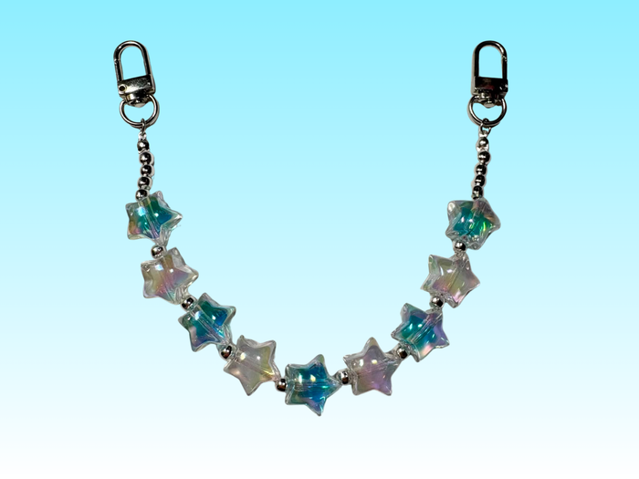Blue Stars | Binder Chain Charm | Fits A6 Binders