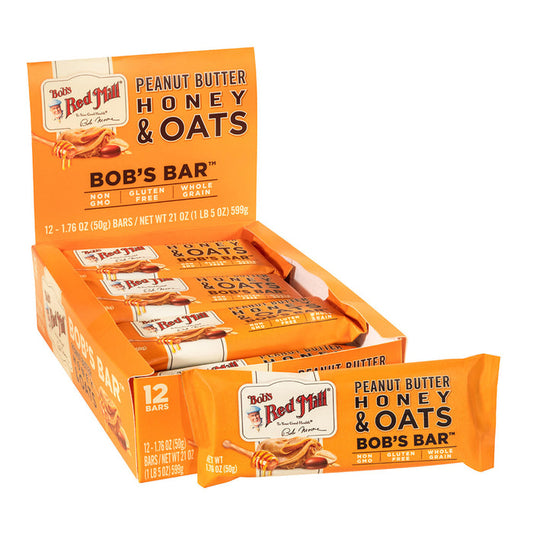Bob's Red Mill Peanut Butter and Oat Candy Bar - 12 Count - 1.76 OZ