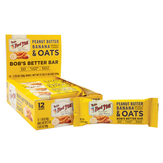 Bob's Red Mill Peanut Butter Banana and Oats Bar - 12 Count - 1.76 OZ