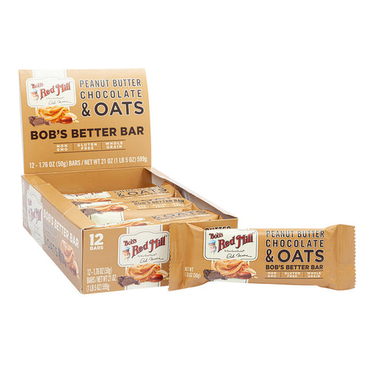 Bob's Red Mill Peanut Butter Chocolate and Oats Candy Bar - 12 Count 1.76 OZ