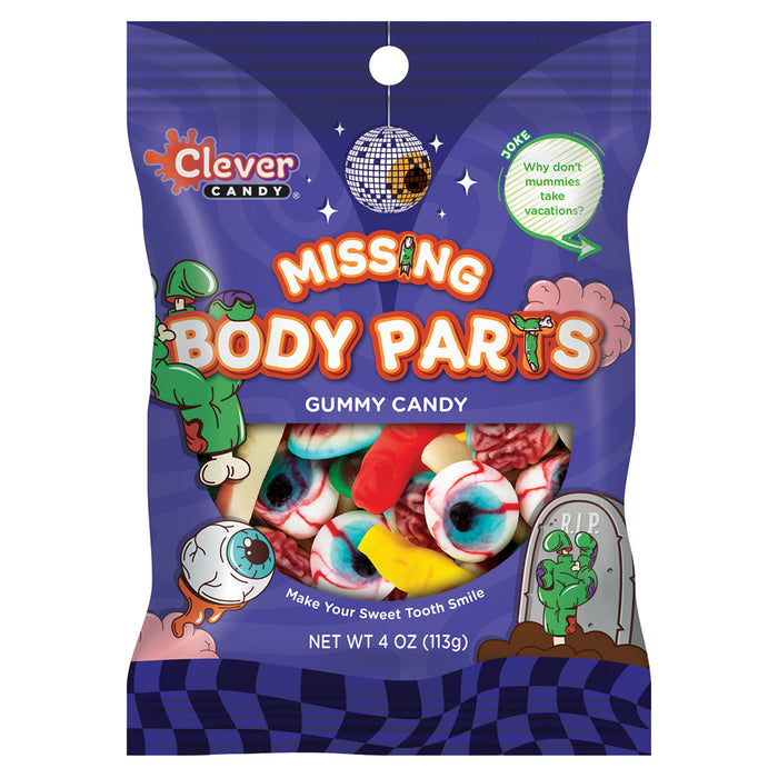 Body Parts Missing Gummy Treats Peg Bag - 12 Count