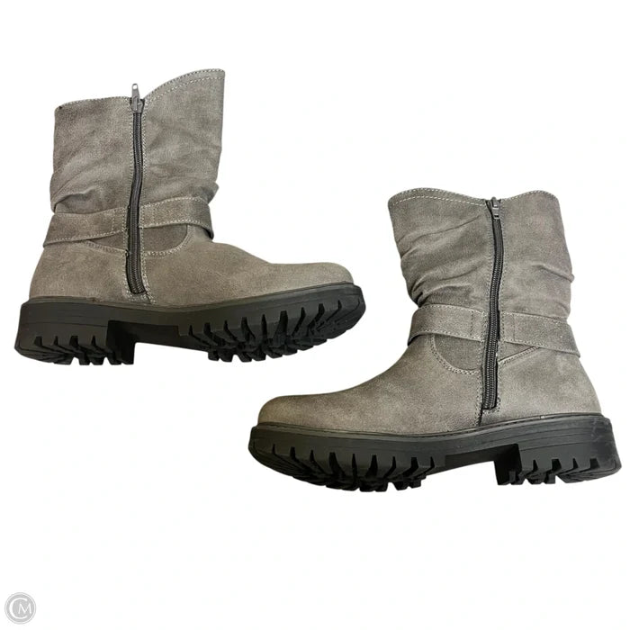 Boots Ankle Heels By Cliffs By White Mountain In Grey, Size: 8.5