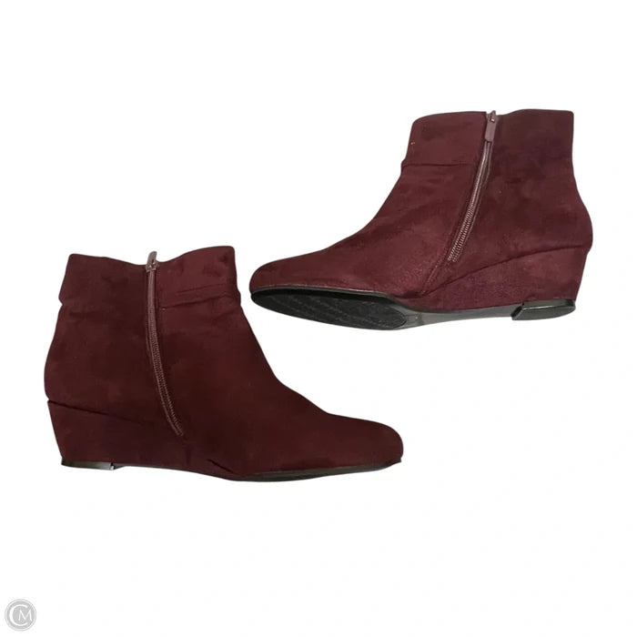 Boots Ankle Heels By Impo In Red, Size: 9.5