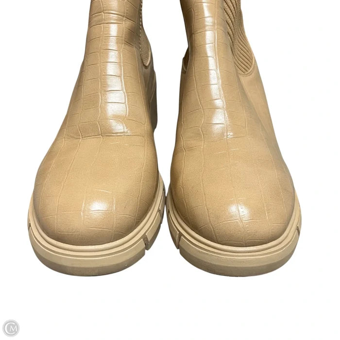 Boots Ankle Heels By Zby In Tan, Size: 8