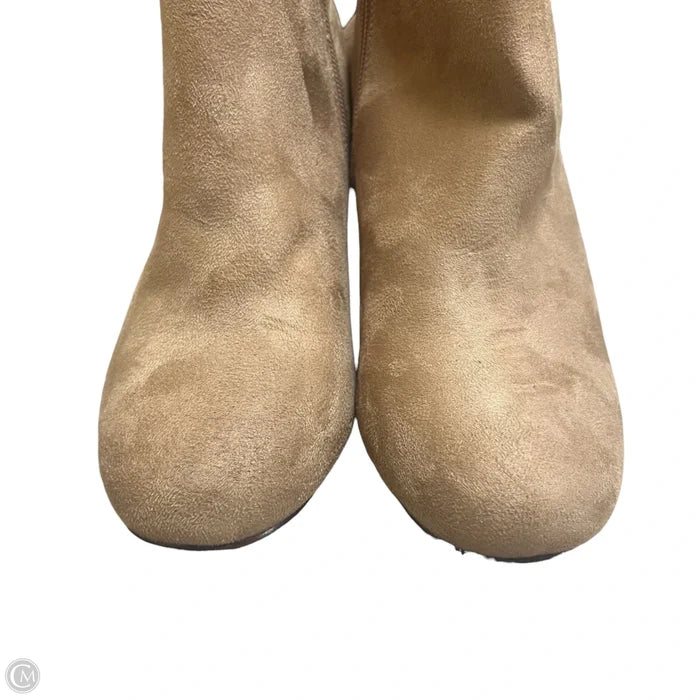 Boots Knee Heels By Chinese Laundry In Taupe, Size: 8
