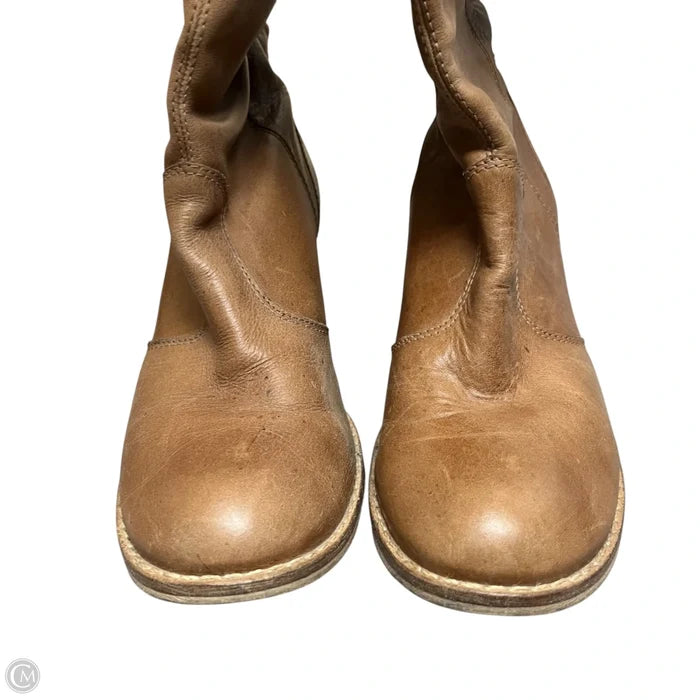 Boots Knee Heels By Mia In Brown, Size: 8