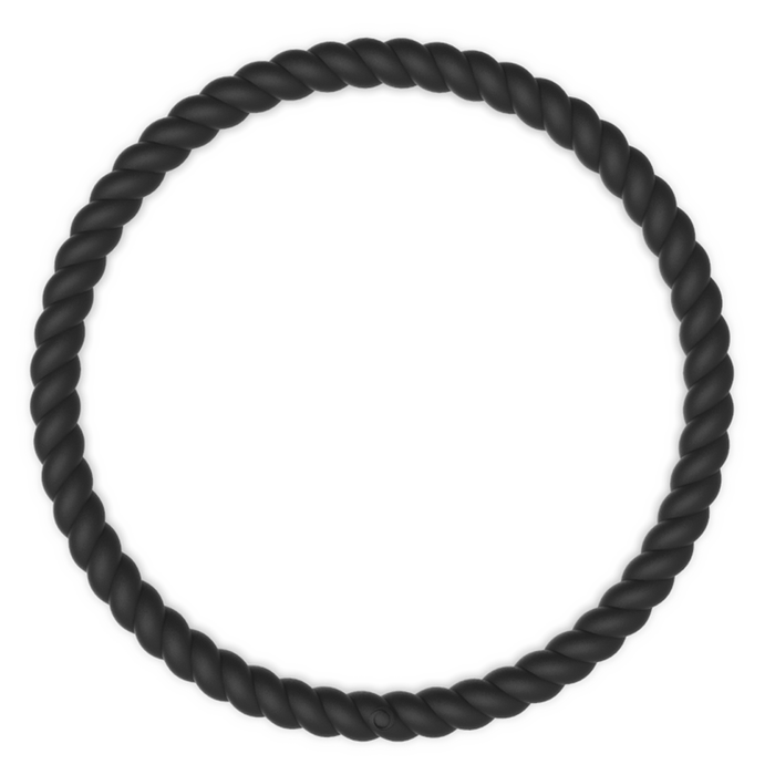 Braided Stackable Silicone Bracelet - Obsidian