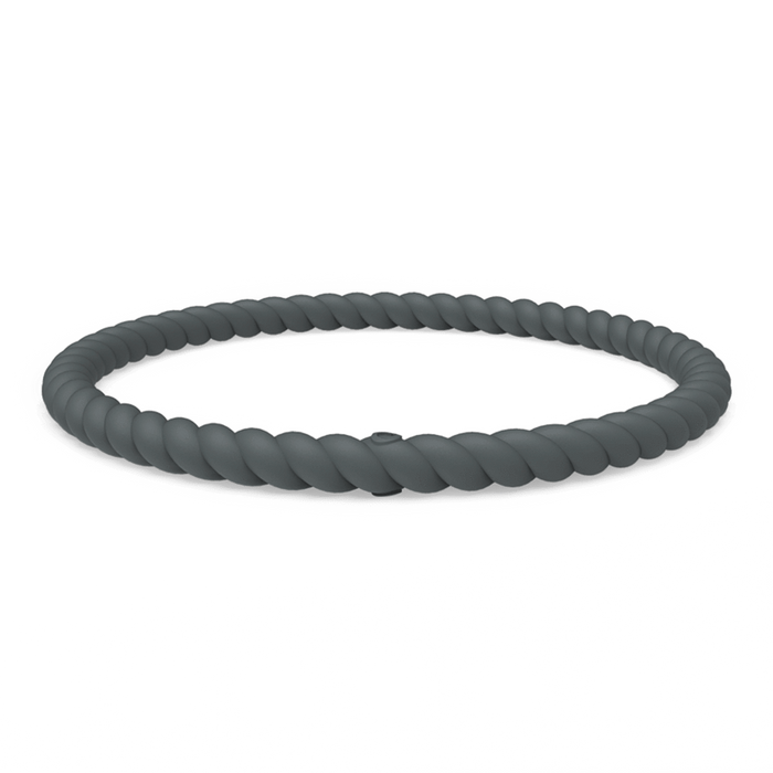 Braided Stackable Silicone Bracelet - Slate
