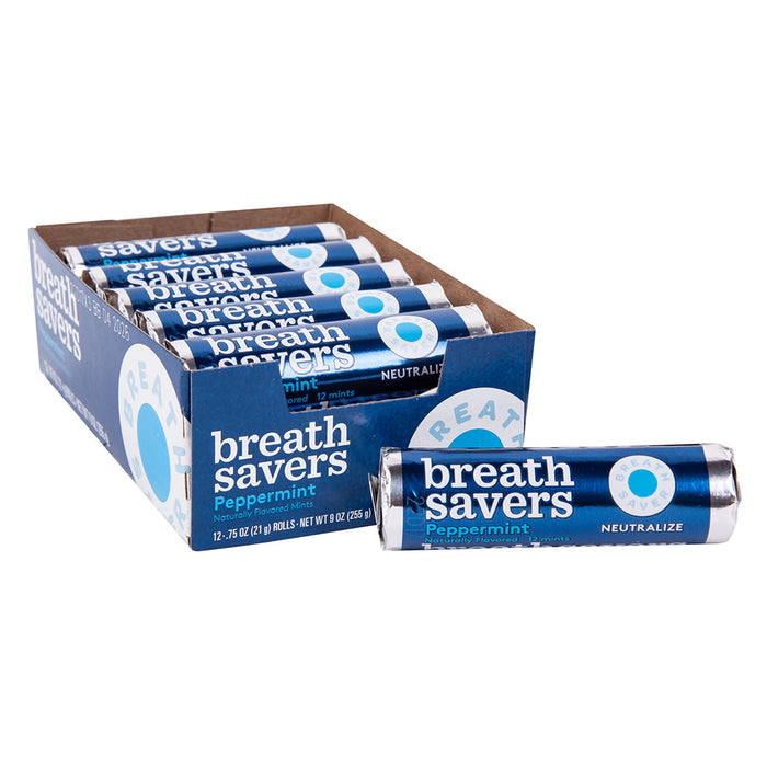 Breath Savers Peppermint Mints - 12 Count