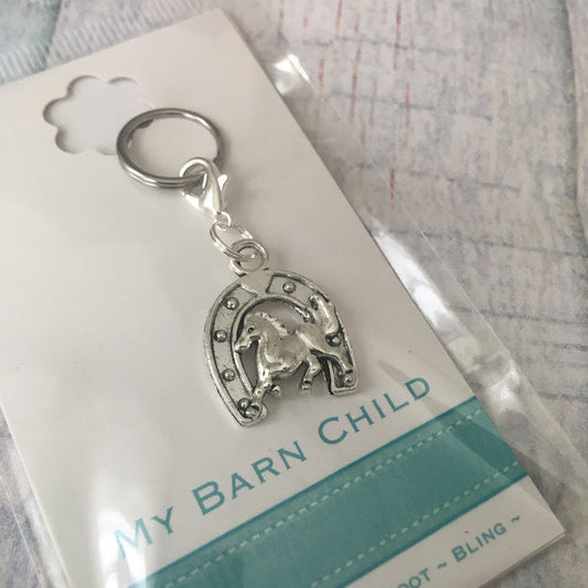 Bridle Charm: Horseshoe w/Horse