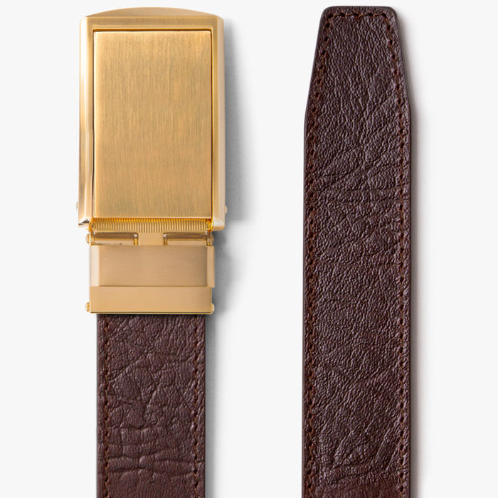 Brown Full Grain Leather Belt (Custom - Back Sq)