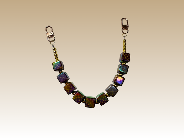 Brown iridescent | Binder Chain Charm | Fits A6 Binders