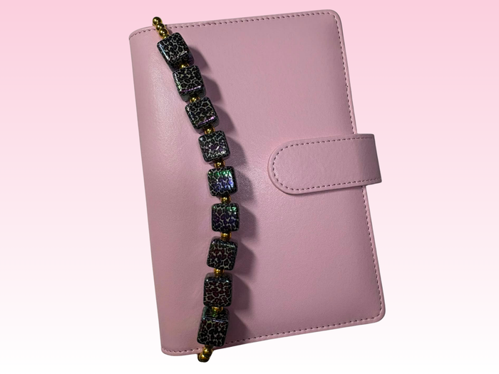 Brown Leopard | Binder Chain Charm | Fits A6 Binders