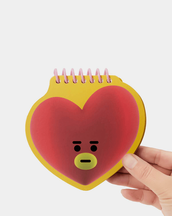 BT21 TATA Heart Face Spring Note