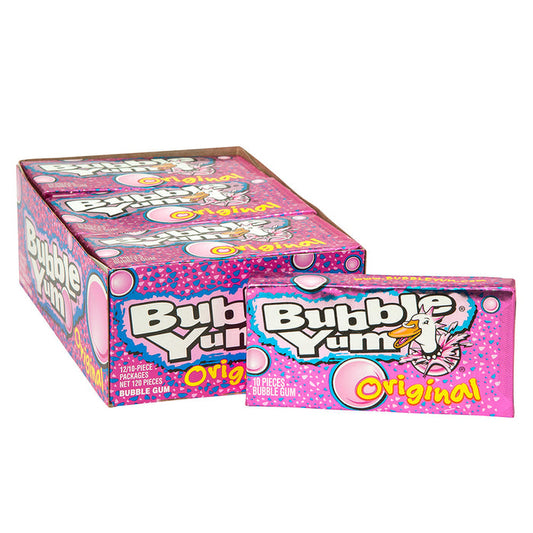 Bubble Yum Original Chewing Gum 10 Piece Pack - 12 Count