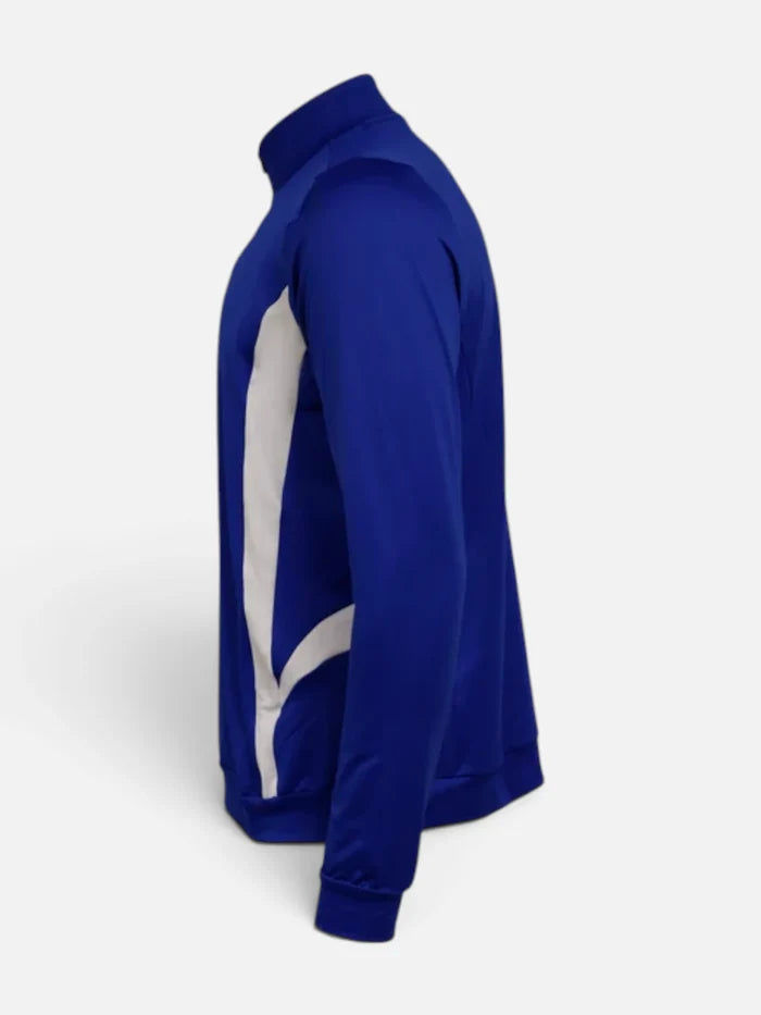Buzo Reebok Medio Cierre Capsula Futbol Azul