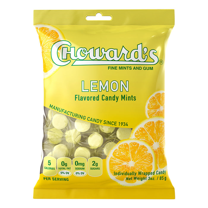 C Howard Lemon Mints Peg Bag - 12 Count