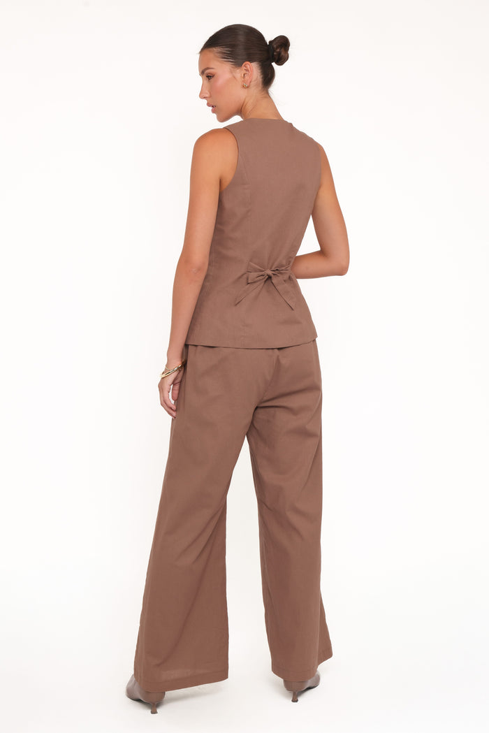 Petal and Pup USA SETS Caitlin Pant Set - Brown