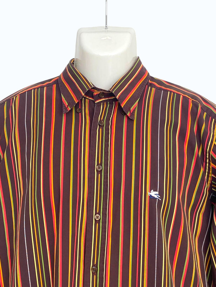 camicia a righe colorate anni 2000