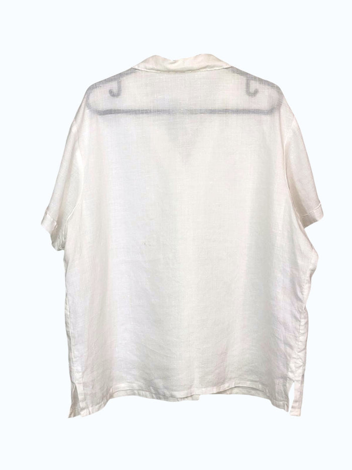 camicia bianca ricamata donna