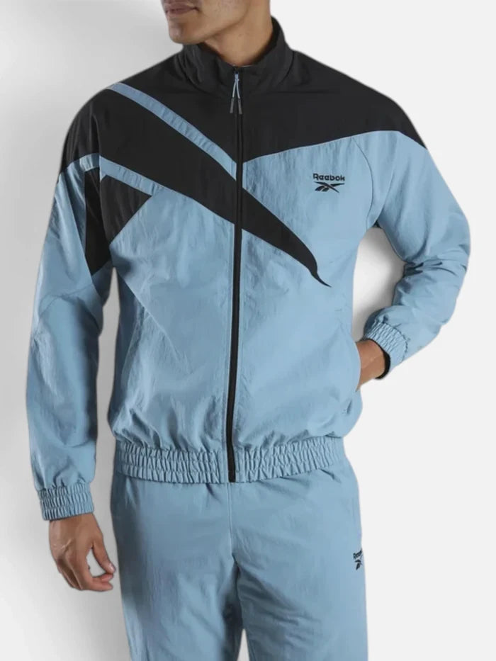 Campera Reebok Classic Leatherf Fr Tracktop - Warped Azul/Negro