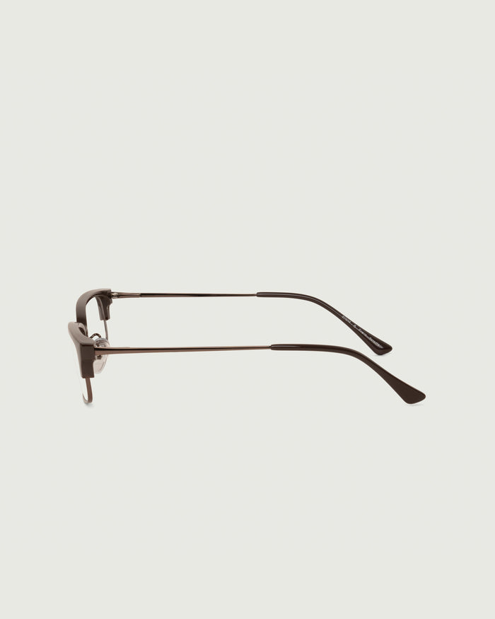 Ganache::Carson Eyeglasses rectangle Brown castor seed side