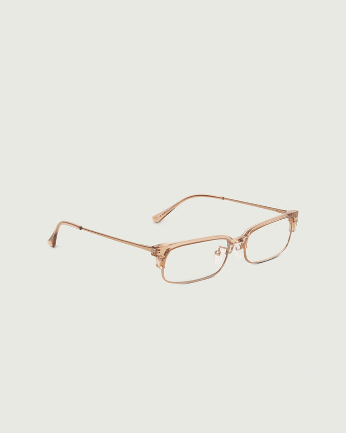 Sesame::Carson Eyeglasses rectangle Brown castor seed front diagonal