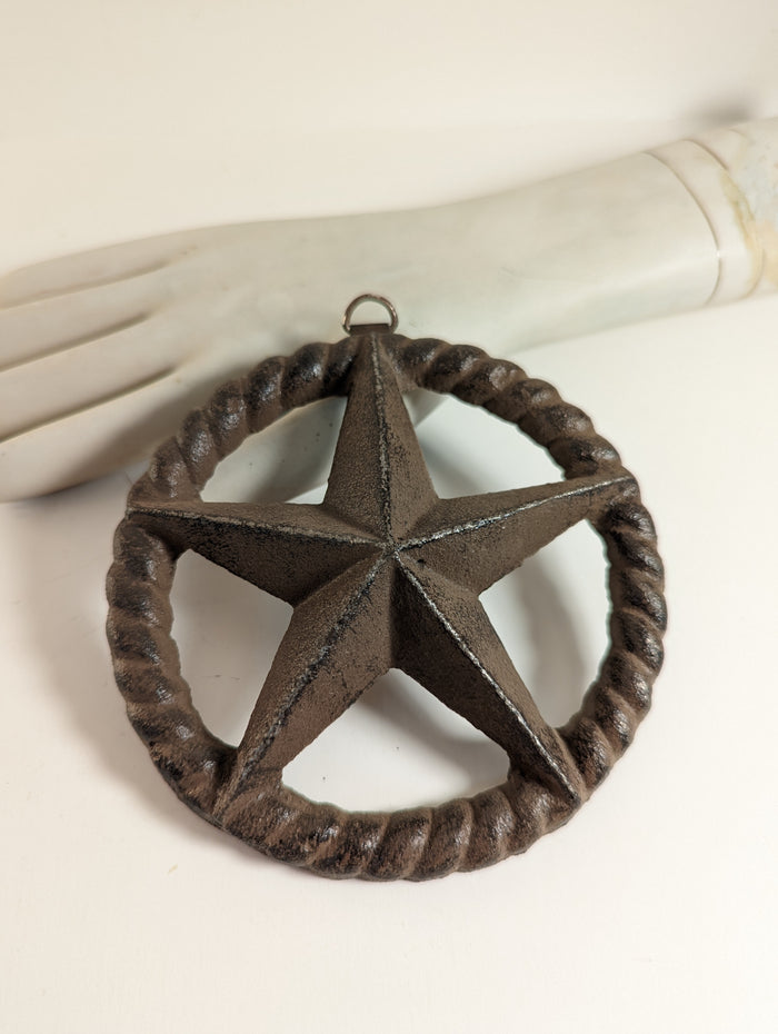 Cast Iron Star Rope Wall Plaque  #309