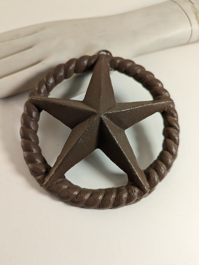 Cast Iron Star Rope Wall Plaque  #309