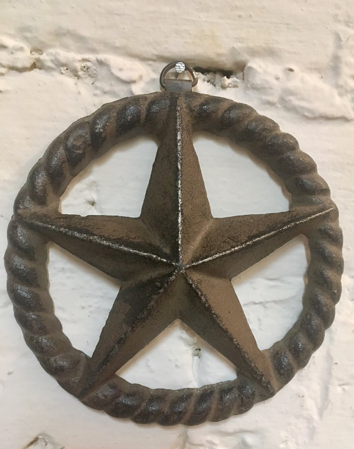 Cast Iron Star Rope Wall Plaque  #309