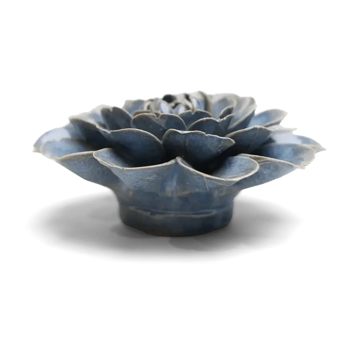 Ceramic Flower Blue Cosmos Fiesta Marigold