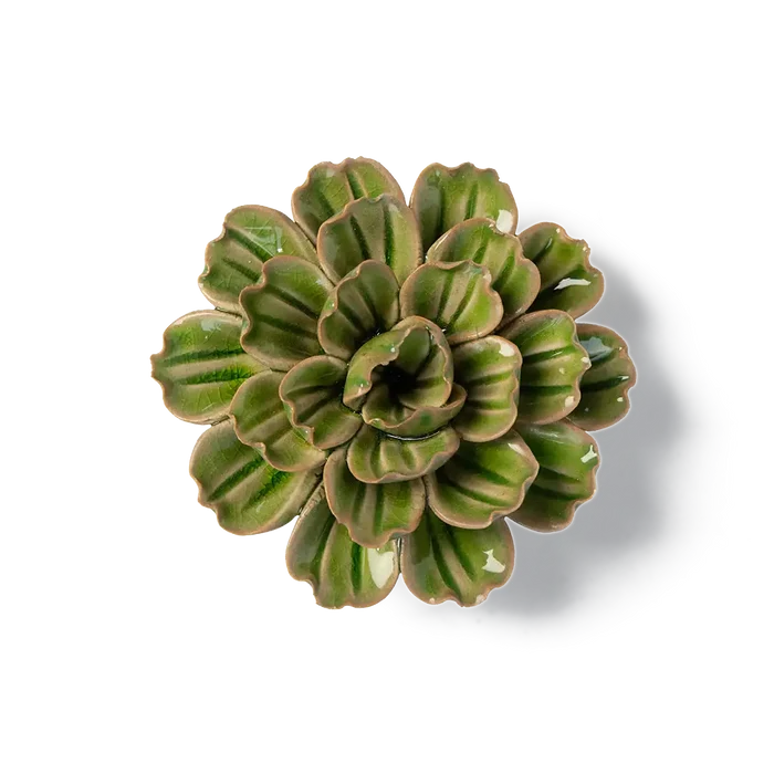 Ceramic Flower Olive Petunia