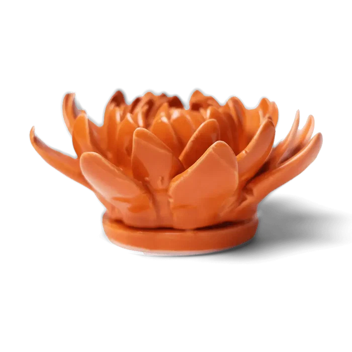 Ceramic Flower Wall Art Dahlia Orange