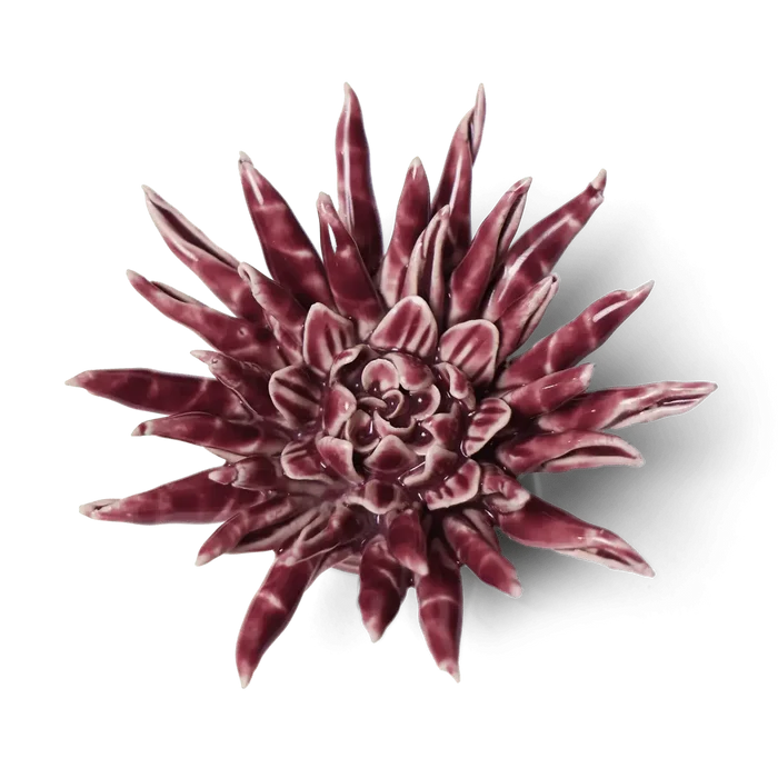 Ceramic Flower Wall Art Flower Purple