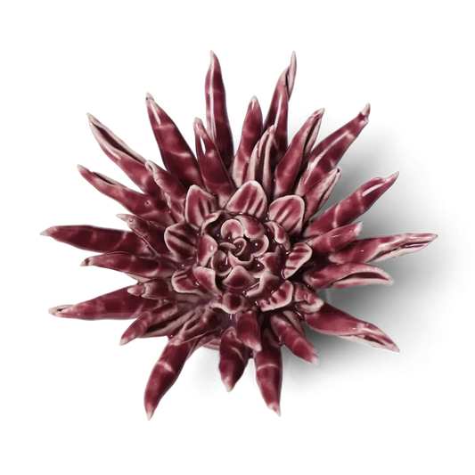 Ceramic Flower Wall Art Flower Purple