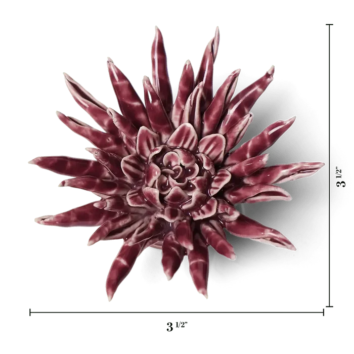 Ceramic Flower Wall Art Flower Purple