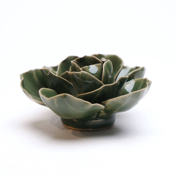 Ceramic Flower Wall Art Green Ranunculus