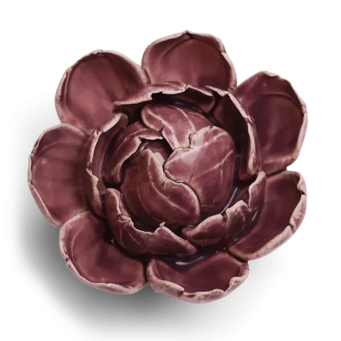 Ceramic Flower Wall Art  Peony Purple